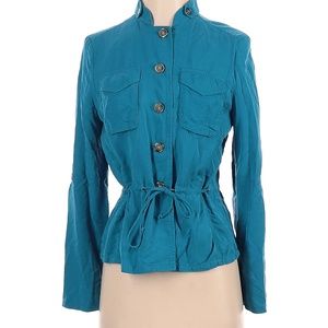 White House Black Market Teal Lightweight Utility Jacket